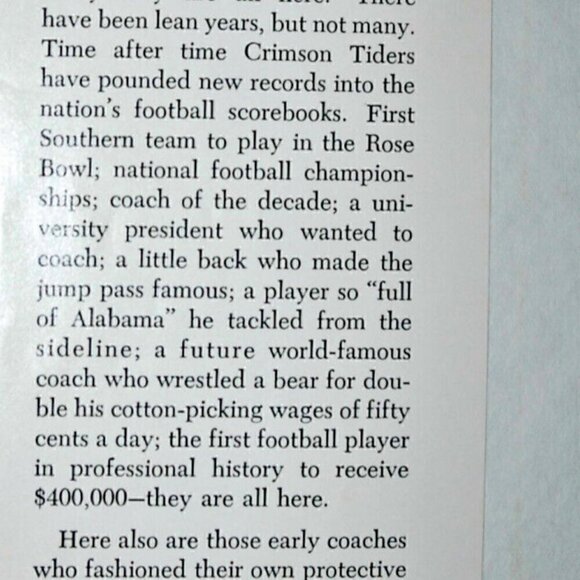 THE CRIMSON TIDE A Story of ALABAMA Football by Clyde Bolton (1972, Hardcover) - Picture 5 of 8
